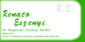 renato eszenyi business card