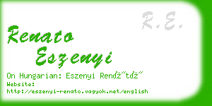 renato eszenyi business card